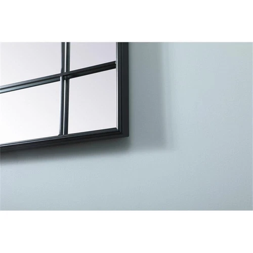 Elegant Decor Viola 30x70" Metal & MDF Panel Full Length Mirror in Black - Picture 8 of 9