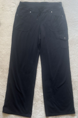 Kuhl Mova Pull On Stretch Drawstring Black Pants Womens 14 S Short