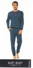 MENS BOY COTTON SERAPHIM PAJAMAS CUFFS SOLID COLOR BRAND BIP BIP ART.1380