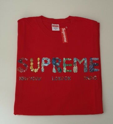 SS18 Supreme Crystals Tee Red Rocks T-Shirt Gr. XL Neu Mit Etikett