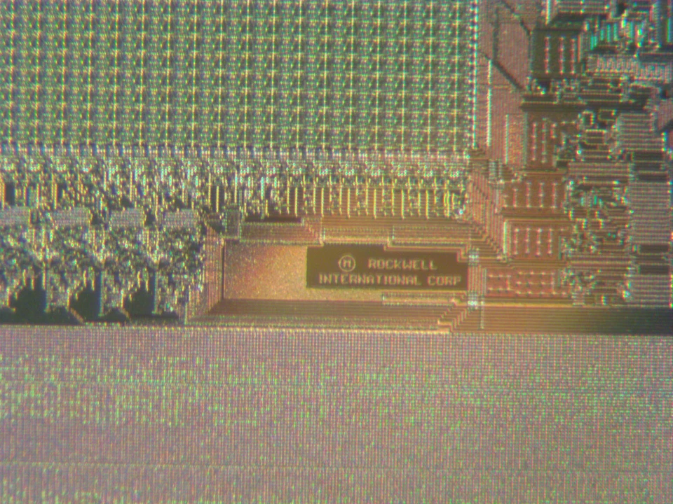 Histórica oblea de silicona Rockwell 1986 de microprocesadores hecha en EE. UU. - con estuche Foto 3 de 4