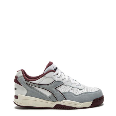 NEW - Official Diadora Womens Winner SL Trainer Moon Rock / Malaga Red
