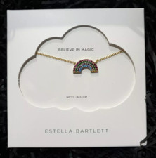 Estella Bartlett Full Rainbow Necklace, gold plated 