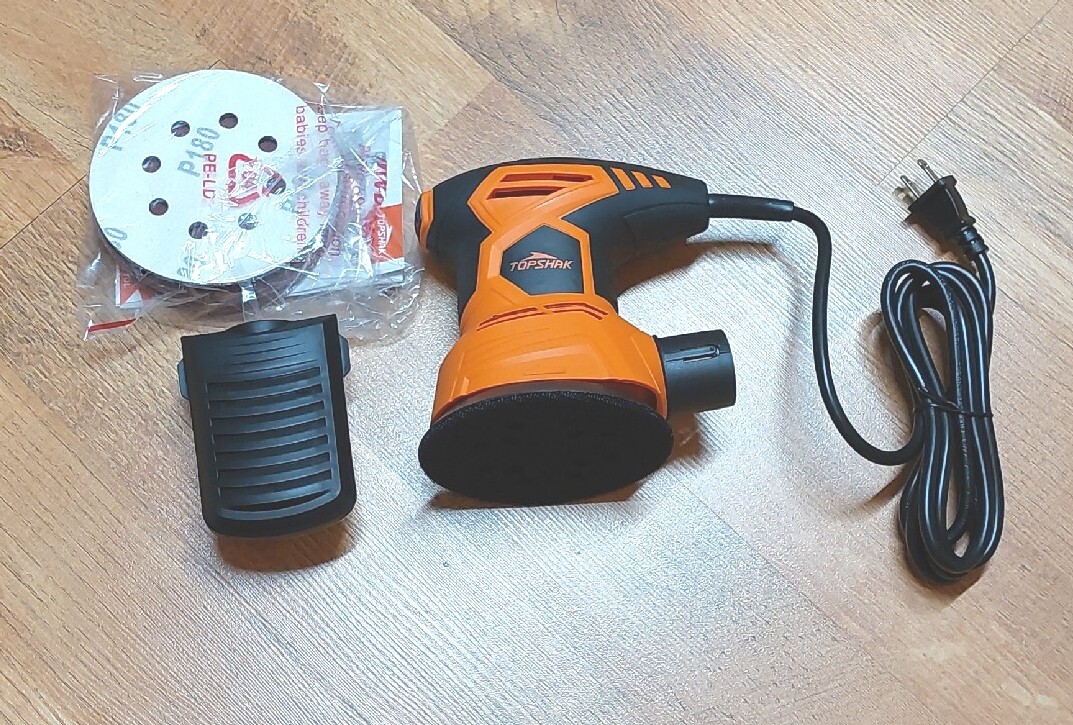 Topshak Electric Random Orbital Sander Rotary Circular Dust Collect Box NIB