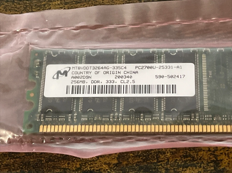 MICRON DESKTOP MEMORY RAM 256MB DDR 333 TESTED - Image 2 of 4