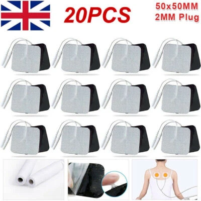 20PCS Tens Machine Self-Adhesive Reusable Replacement Electrode Massager Pads F