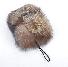 Z406 ECHT SILBERFUCHS MUFF PELZ FUCHS HANDWÄ...