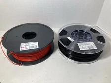 3D PRINT SLA,  PLA & eSUN PETG Filament 1.75mm 1kg (2.2 lbs)   RED & BLACK *NOS*