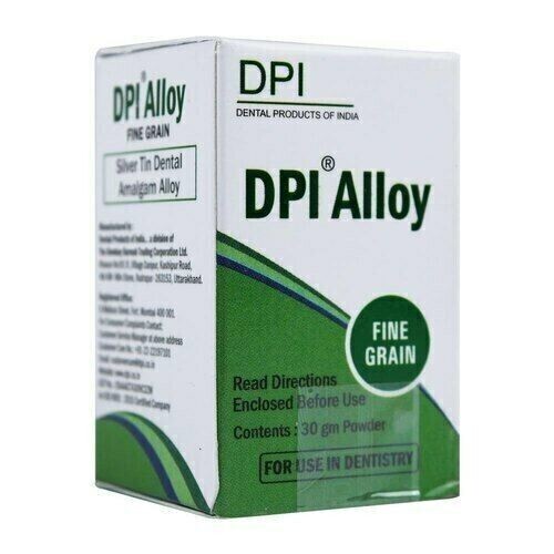 Dental DPI Alloy Fine Grain Silver Amalgam Powder 30gm Pack for Dental