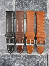 23mm VICTORINOX SWISS ARMY Brown COW LEATHER STRAP CAVALRY Thick Watch BAND BK