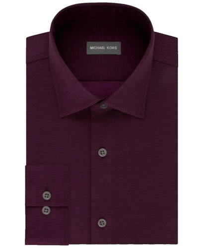 Michael Kors Men's Airsoft Stretch Dress Shirt, 16.5 34/35, Cotton