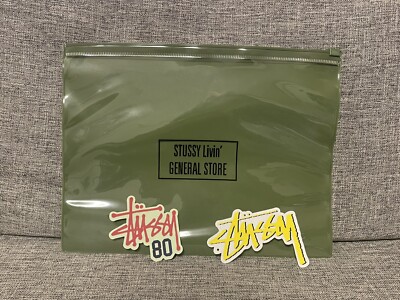 新品STUSSY Livin' GENERAL STORE TRAVEL SET STUSSY Livin' GENERAL STORE slider case green Novelty and Logo