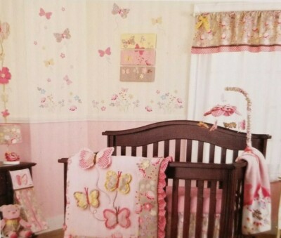 CoCaLo Baby Maeberry Canvas Art Wall Decor & Wall Decals Set NIB