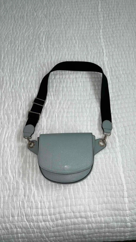 Saks 5th Ave Light Blue Pebbled Leather Waist Sling Fanny pack Bag Brand NEW