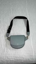 Saks 5th Ave Light Blue Pebbled Leather Waist/sling/fanny-pack Bag, Brand New