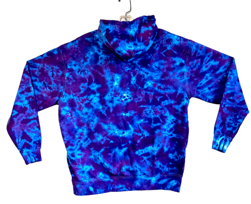 Hoodie mit gefärbtem Reißverschluss für Erwachsene blau Lapis Fleckter Reißverschluss Sweatshirt dankbare tote Kunst - Bild 2 von 3