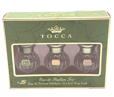 TOCCA Eau De Parfum Trio Mini Glass Bottles Dabbers 5ml x 3