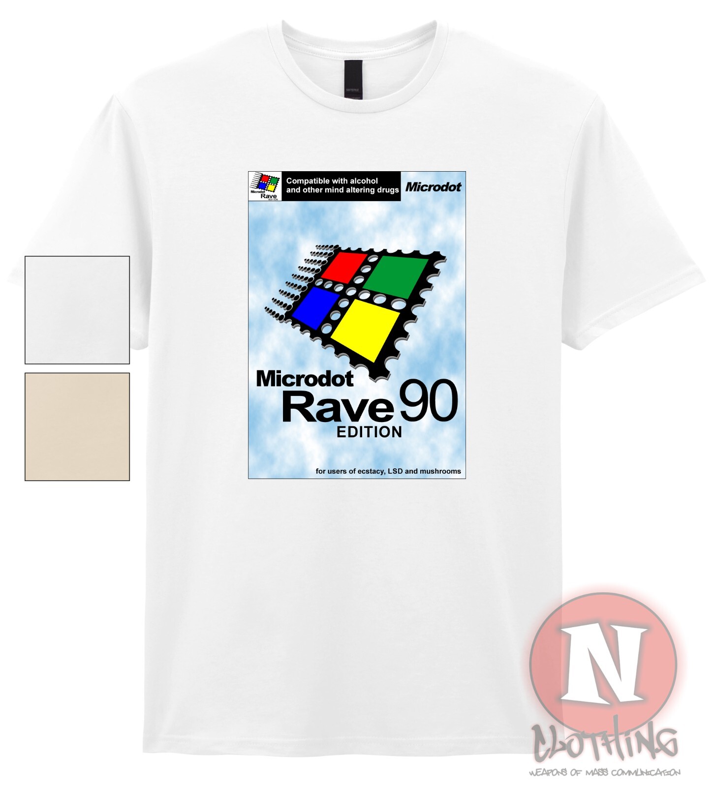 Microdot Rave 90 t-shirt early 90s rave dance music EDM organic heavy tee