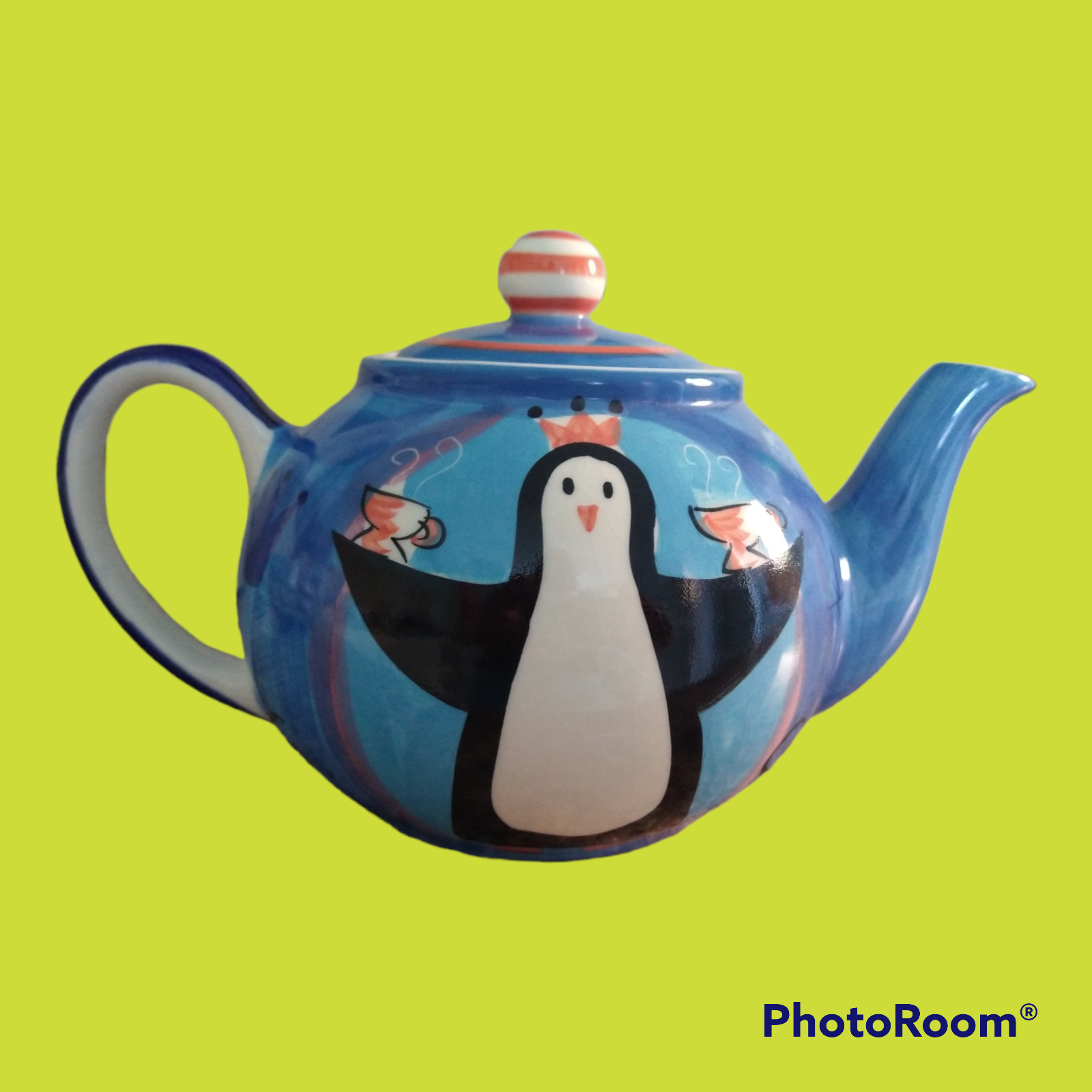 WHITTARD of CHELSEA Teapot Penguin Design Hand Painted eBay