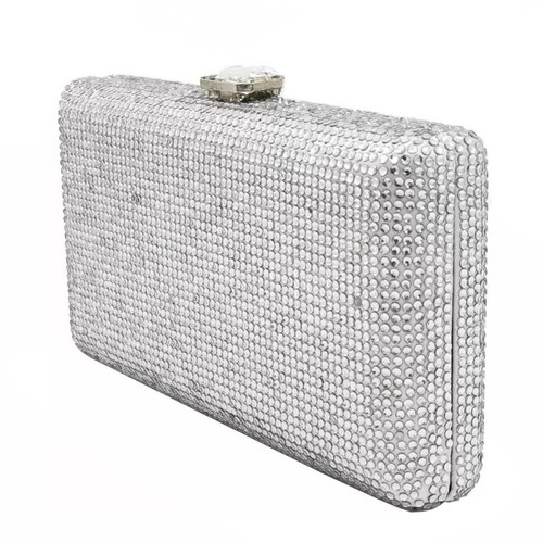 Borsa Sera Donna Strass Cristallo Simulata Borsa Sera Pochetta Matrimonio - Foto 27 di 37