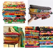 Wholesale Vintage Kantha Blanket Bedspread Indian Handmade Quilt Throw Cotton