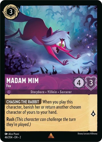 Disney Lorcana Madam Mim Foil 208/204 Enchanted Rise of the