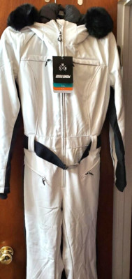 GSOU Womens Full Body Snow Suit--Large--Black/ White--CLOSEOUT SALE