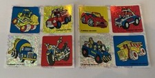 Lot of 40 Glitzy Mini Square Truck Stickers - Party Loot Bags Craft & Cards