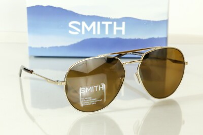 NEW SMITH WESTGATE SUNGLASSES Gold frame / Brown Chromapop Polarized lens