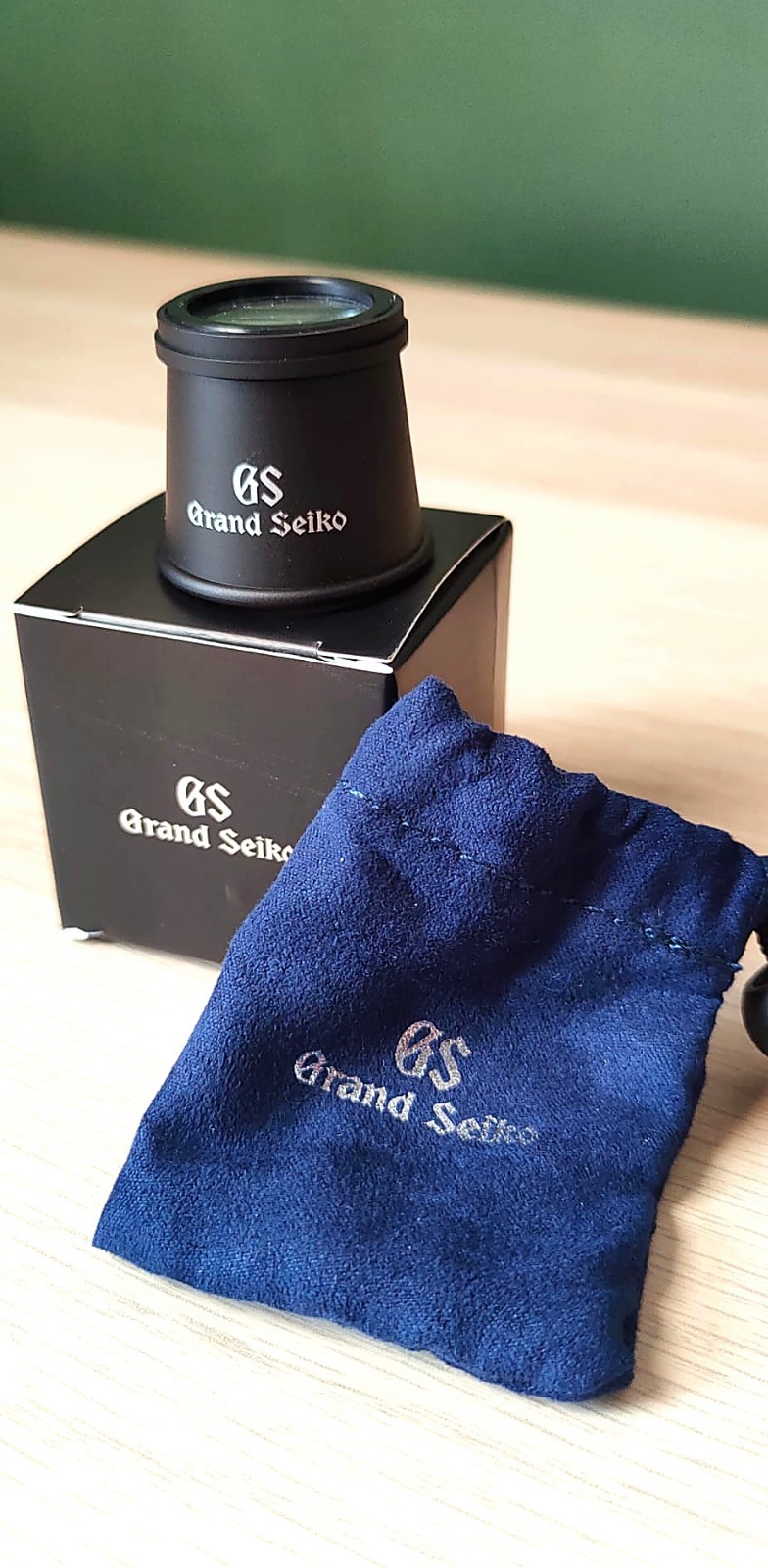 Loupe d’Horloger Grand Seiko GS 5X en Métal Argenté avec Pochette de Protection