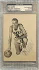 Bob Pettit Signed Postcard PSA/DNA Authentic Autograph St. Louis Hawks