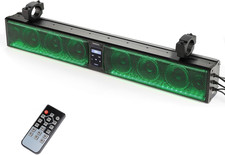 Sound Bar 8 Speakers 32 Inch Heavy-Duty Metal ATV UTV Soundbar, Bluetooth Waterp