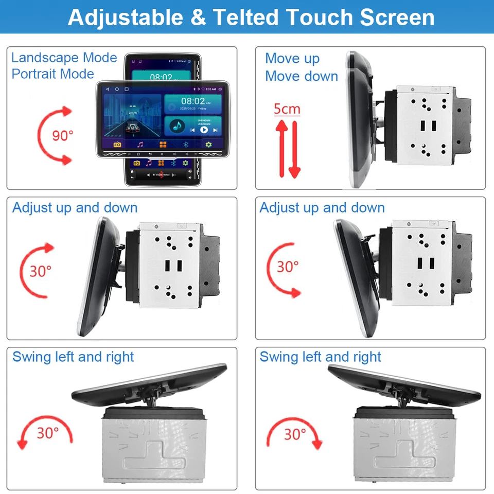 10.1" Double 2Din 4GB Car Stereo Radio GPS Navi Player For Jeep Chrysler Dodge - Image 4 of 4