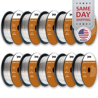 (10 x 2-Lb Spools) E71T-11 .030'' Flux Core Welding Wire - Gasless Mild Steel MIG