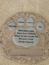 Pierre commémorative pour chien - impression patte mémorial pour animaux de compagnie comporte un cadre photo cadeau perte pour animaux de compagnie