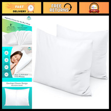 Soft 100 Egyptian Cotton Travel Pillow Cases Set of 2 - 12x16, Envelope Closure