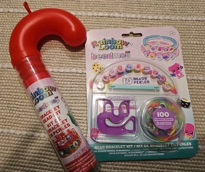NEW RAINBOW LOOM CANDY CANE &  BEADMOJI HAPPY LOOM Bracelet Bead Kit FREE Ship 