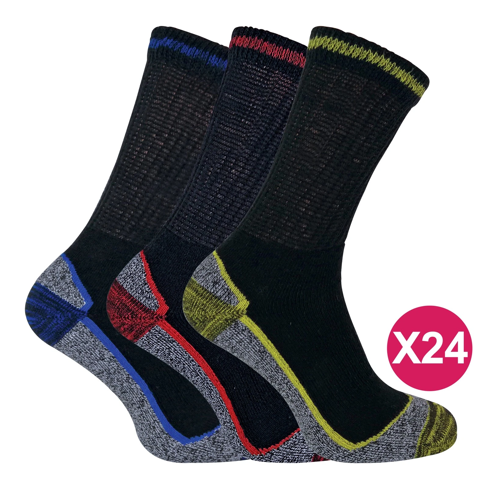 24 Pairs Mens Soft Bamboo Breathable Work Socks