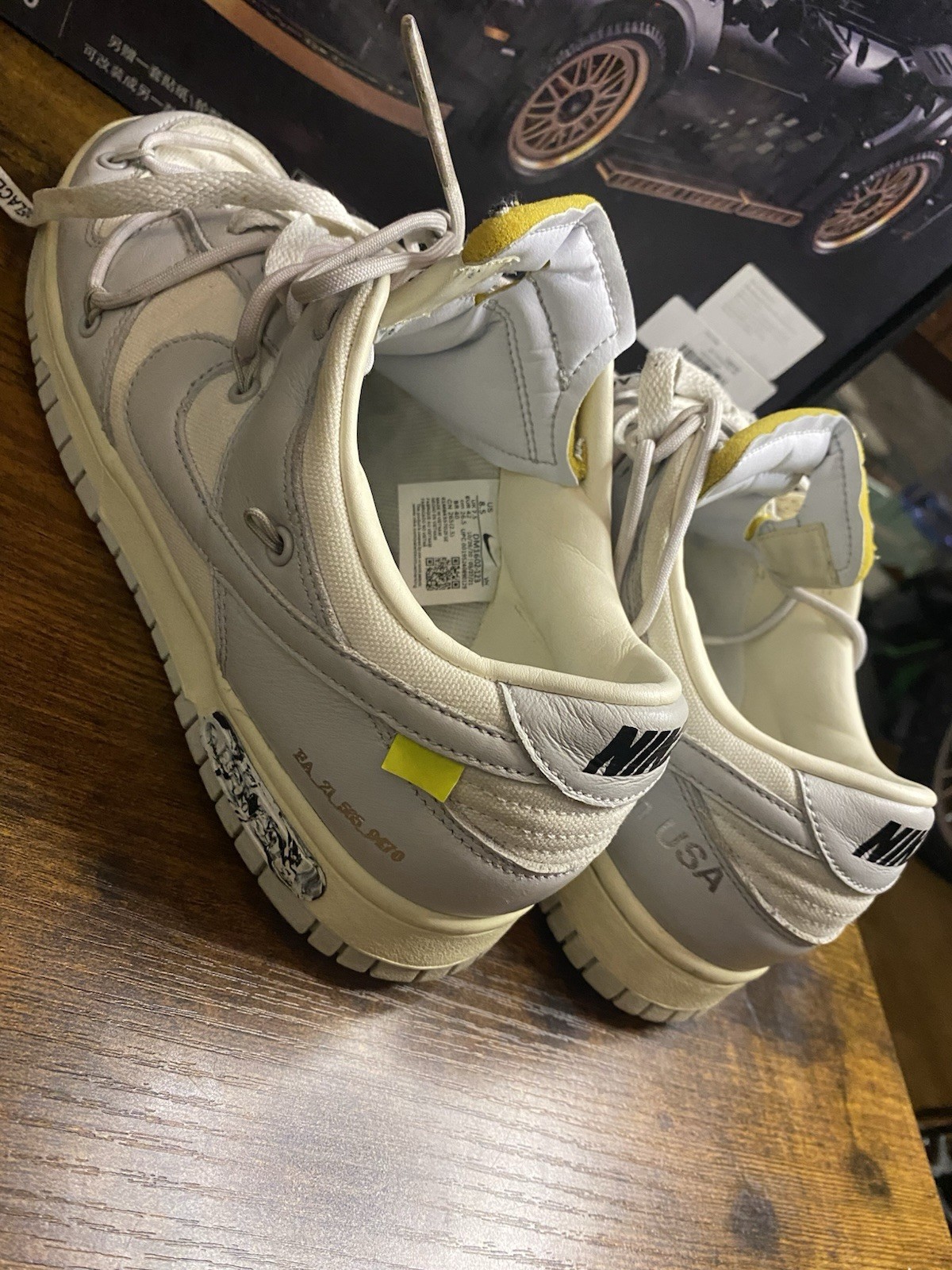 OFF WHITE X NIKE Nike Dunk Low x Off White Lotto 29 di 50 "Vela Grigio Neutro" Uomo 8 5