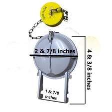 All American Toilet Flapper Valve, 2.5" with Buoy  Replaceable Silicone Seals
