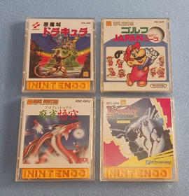 Famicom Disk System Game Lot (4) | Akumajou Dracula, Golf, Breeder