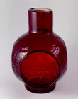 Vtg Rainbow Art Glass Co Ruby Red Candleholder MCM Lantern Chimney W. Virginia