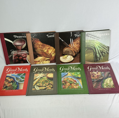 The Good Cook Set of 8 Great Meals Menu in Minutes Time Life Books