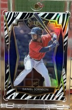 2021 Panini Select #186 Daniel Johnson Zebra Prizm SP RC Indians, ZEBRA