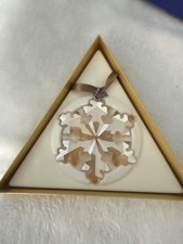 Swarovski 2016 Annual Snowflake Star Crystal Pendant  Color of champagne  