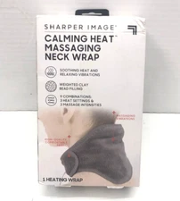 Sharper Image Heated Neck Wrap, Massaging Weighted, Calming Comfort, 9 Settings