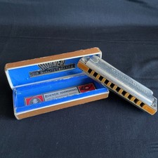 Marine Band A440 Key B in Hohner Orchester I Vereins Harmonika Box