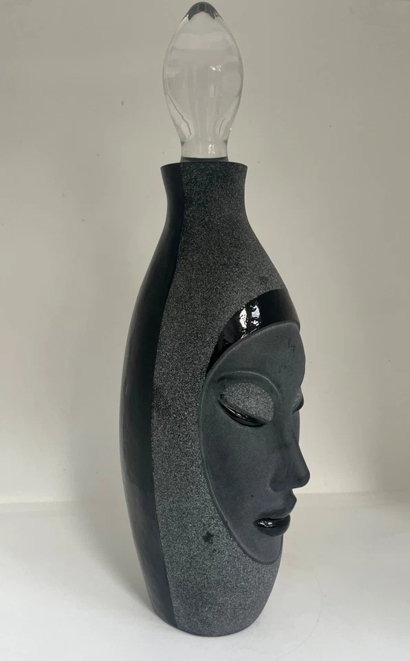 Maleras Mats Jonasson Electra Black Glass Decanter and Stopper - Image 3 of 4