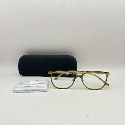 Prodesign Denmark Womens Radiant 1 Square Lightweight Eyeglasses Olive Multi