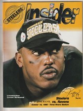 October 18, 1998 Steelers vs Patriots Insider Football Program--Levon Kirkland